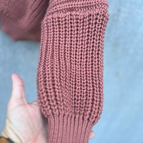 POL oversized chunky sweater size large academia comfy boho collegiate western - Picture 7 of 7